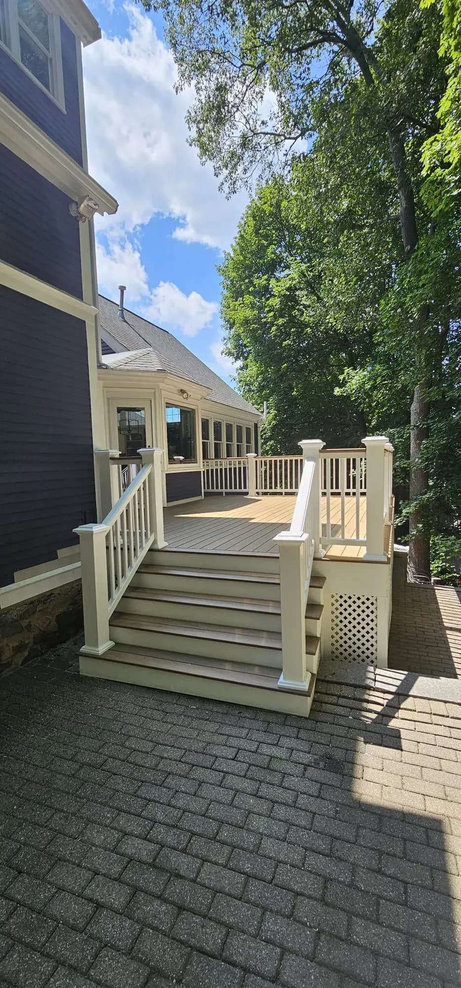 Rot-proof joist framing repair and structural deck ledger attachment Hyannis MA